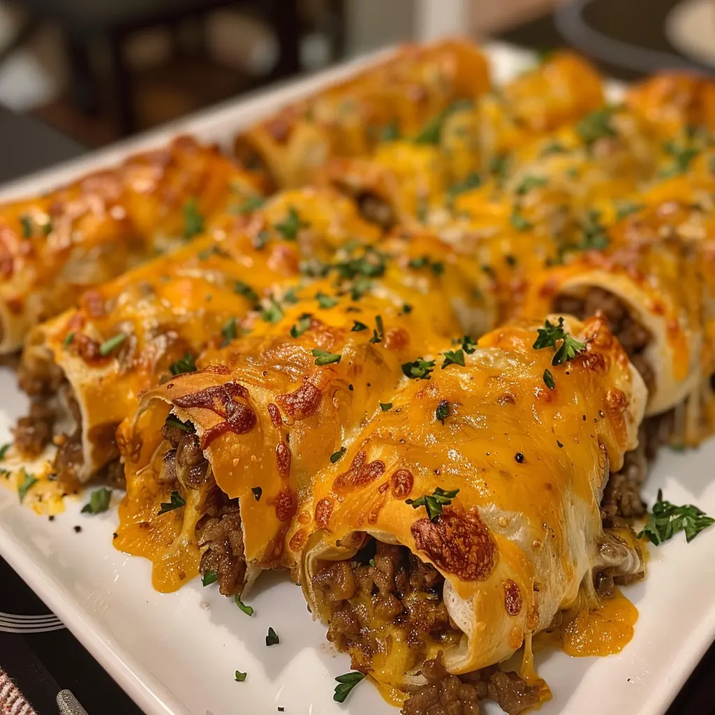 Cheesy Beefy Roll-Ups
