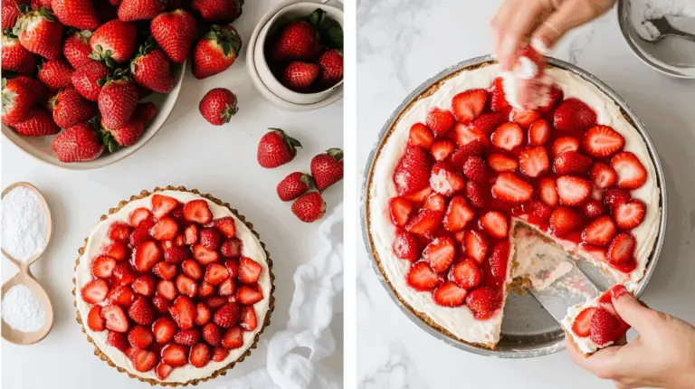 No Bake Strawberry Cheesecake
