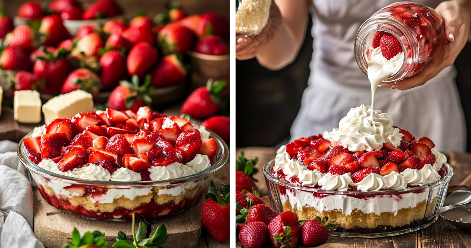 Strawberry Cheesecake Dump Cake
