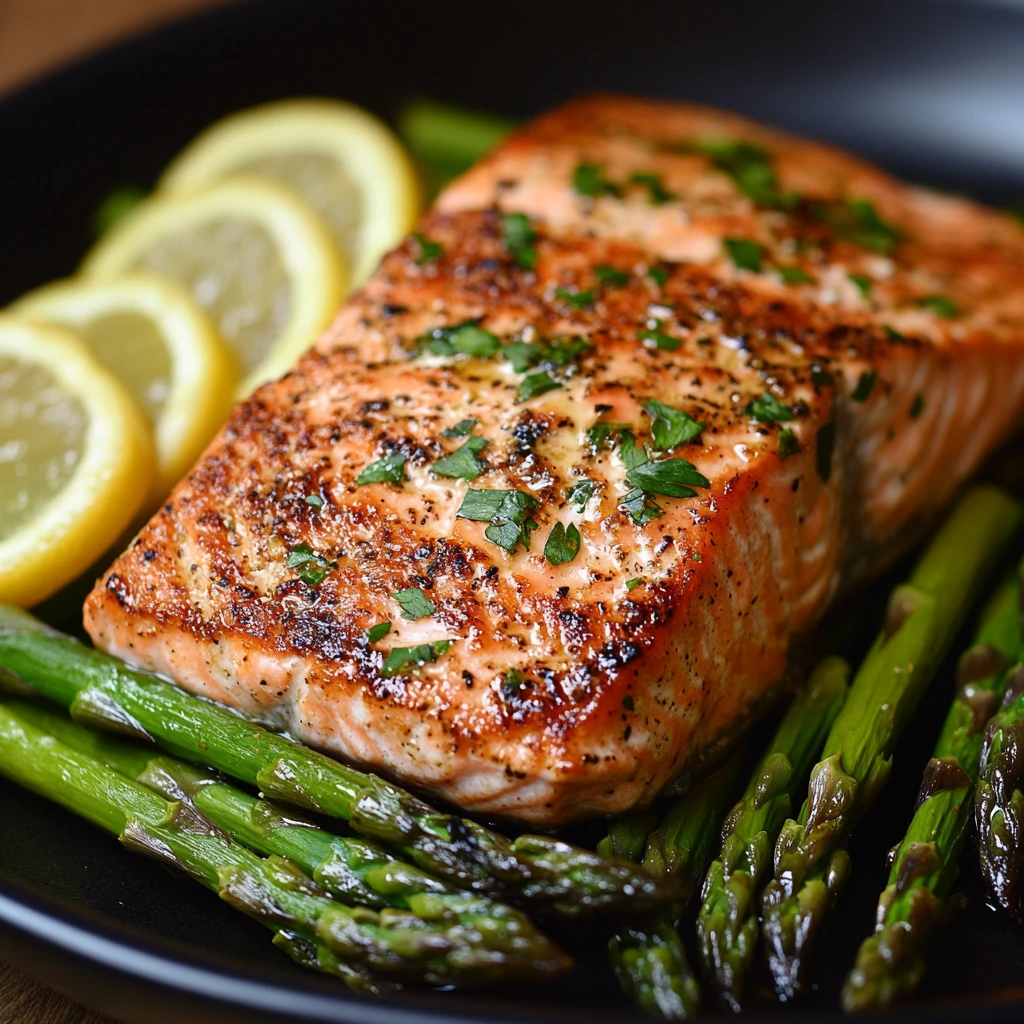 Grilled Salmon with Asparagus
