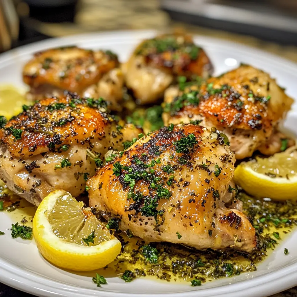 Lemon Garlic Chicken Thighs