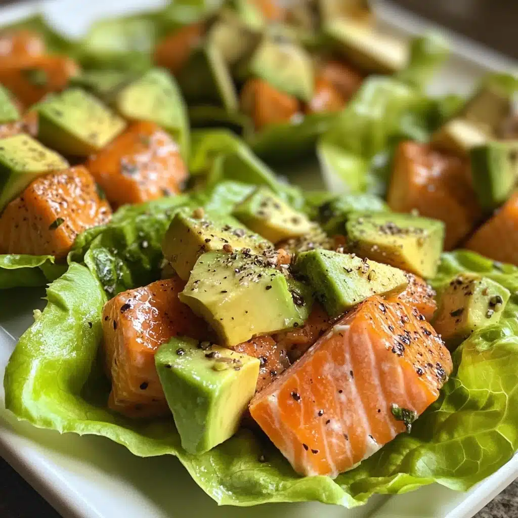Salmon and Avocado Lettuce Cups