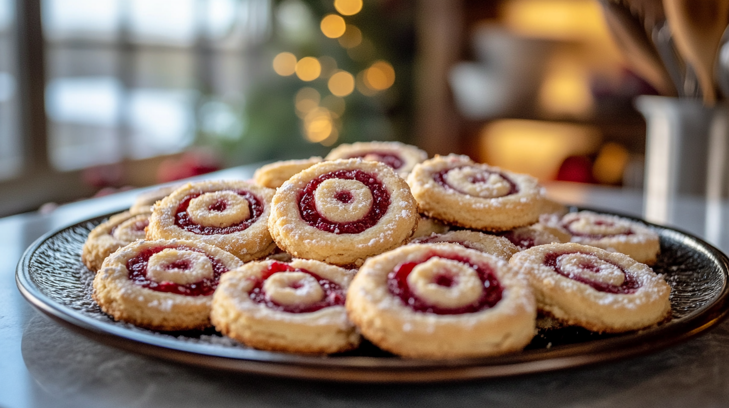 Raspberry Swirl Shortbread Cookies