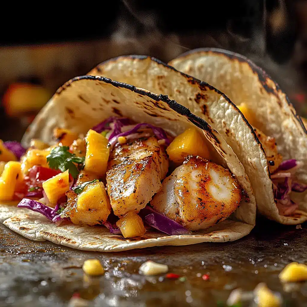 Spicy Fish Tacos with Mango Slaw