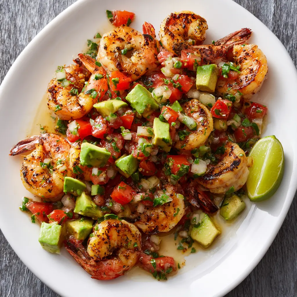 Grilled Shrimp with Avocado Salsa