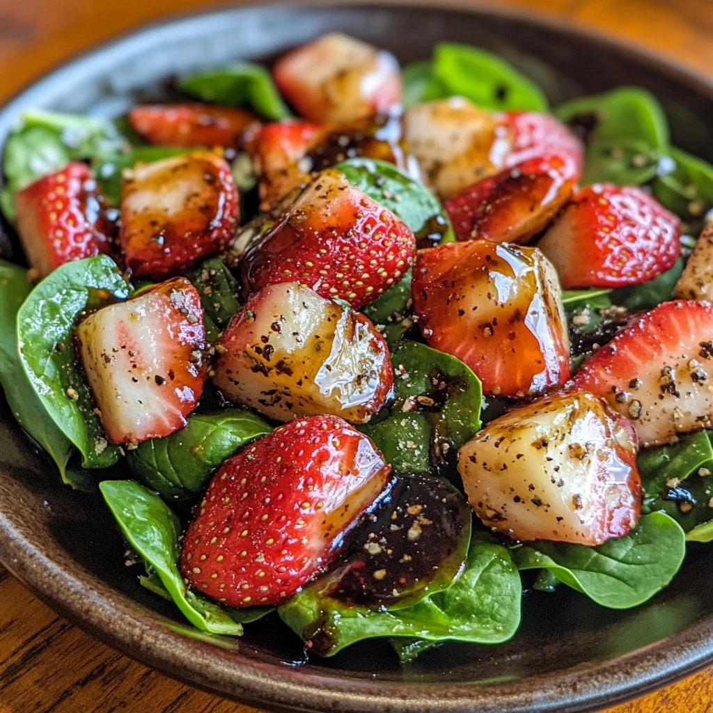 Balsamic Strawberry Spinach Salad