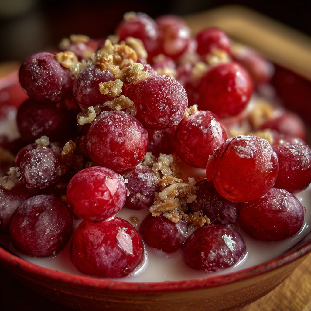 Frozen Grapes and Yogurt Clusters