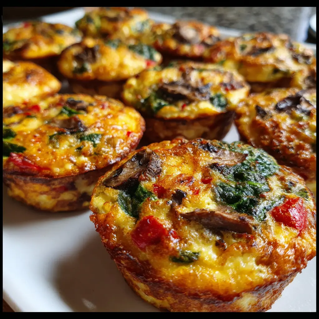 Spinach and Mushroom Egg Muffins