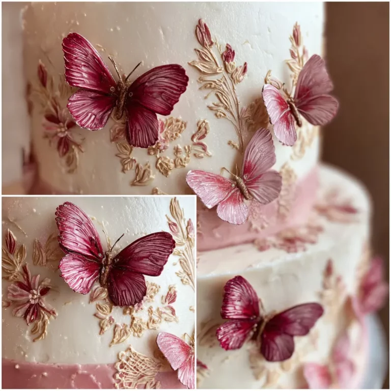 Pink Butterfly Cake Decorations