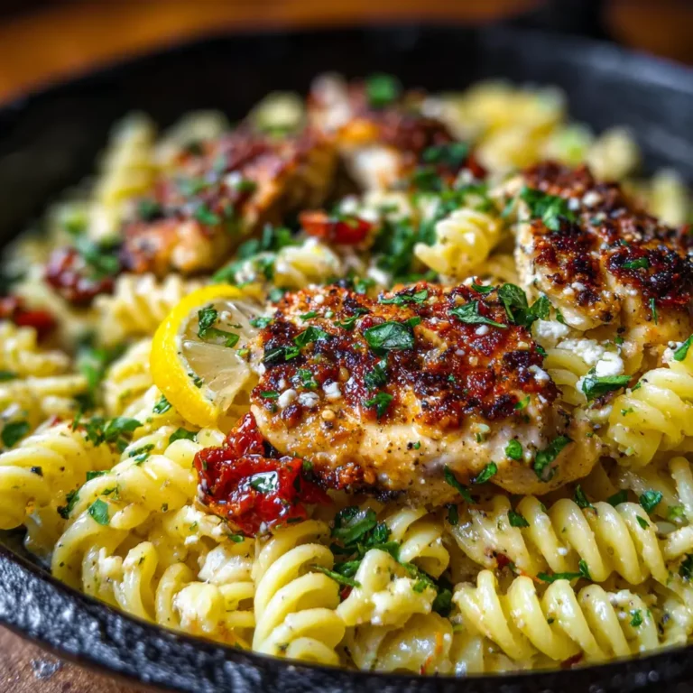 Lemon Feta Chicken Pasta