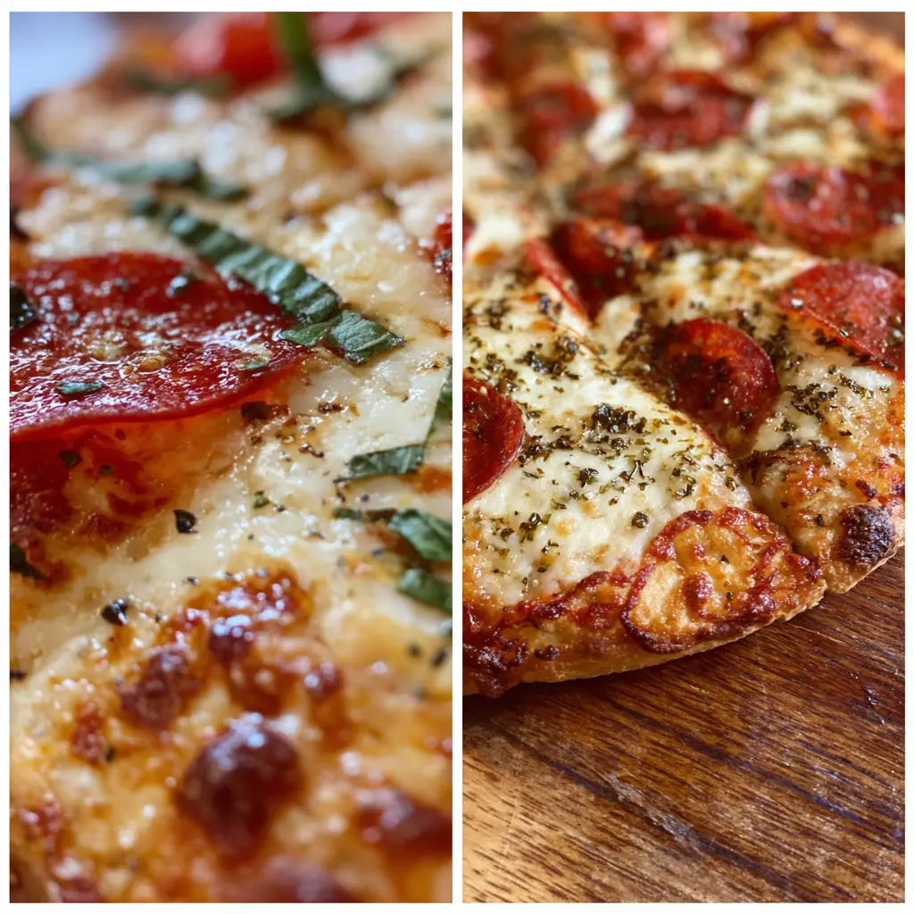 Half-and-Half Pizza Art