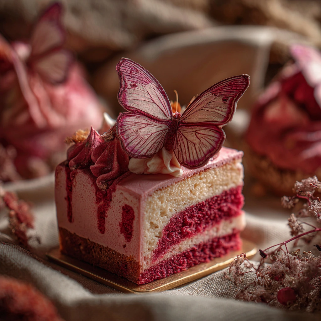 Pink Cake Butterfly