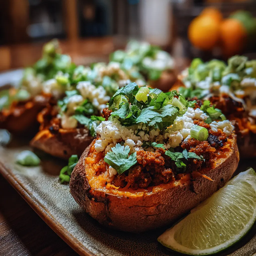 Taco Stuffed Sweet Potatoes