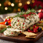 🔹 Festive Holiday Antipasto Log – 7-Minute Appetizer Magic