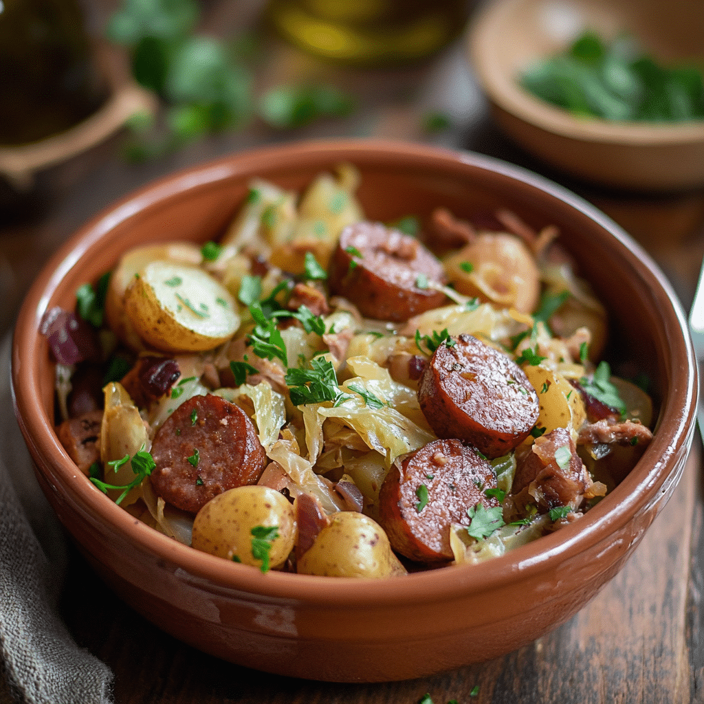 Slow Cooker Kielbasa with Cabbage and Potatoes (Pork-Free Option)