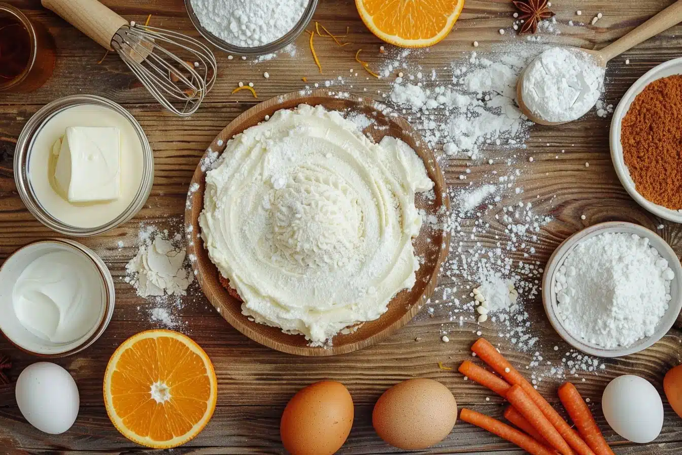 Carrot Cake with Orange Cream Cheese Frosting