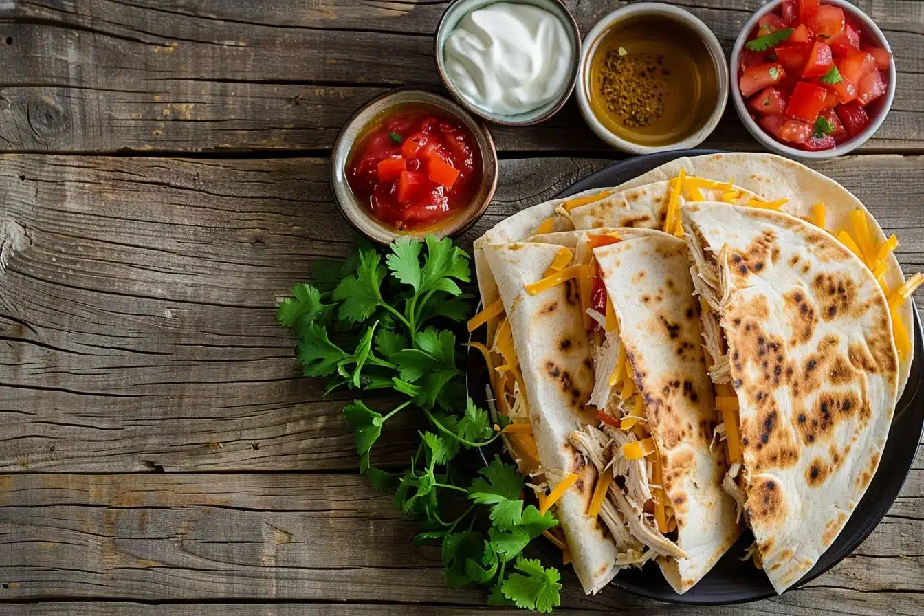 Crispy Chicken Quesadillas
