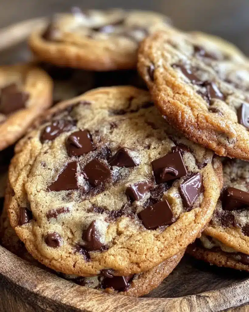 Batch of freshly baked Espresso Chocolate Chip Cookies on a cooling rack