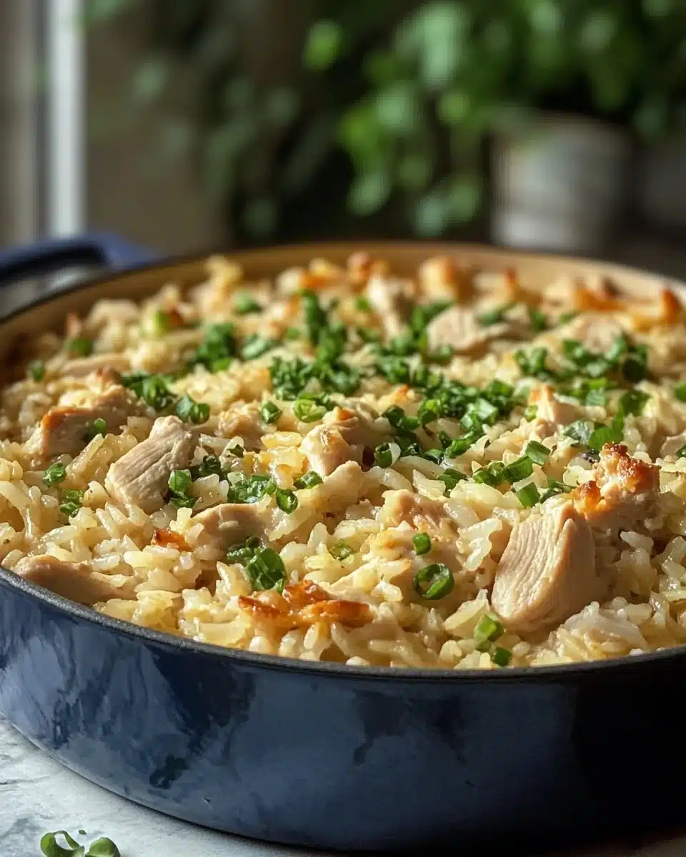 Creamy Angel Chicken Rice Casserole for an easy weeknight meal